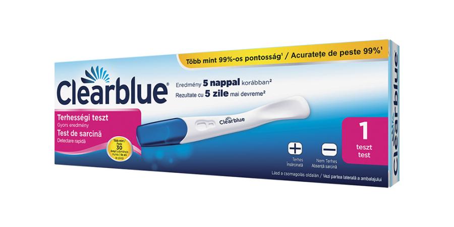 stereo Comorama Suspect Test de sarcină cu detectare rapidă Clearblue